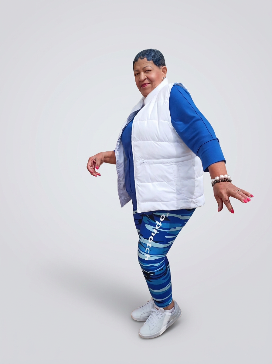 Blue Camo Leggings