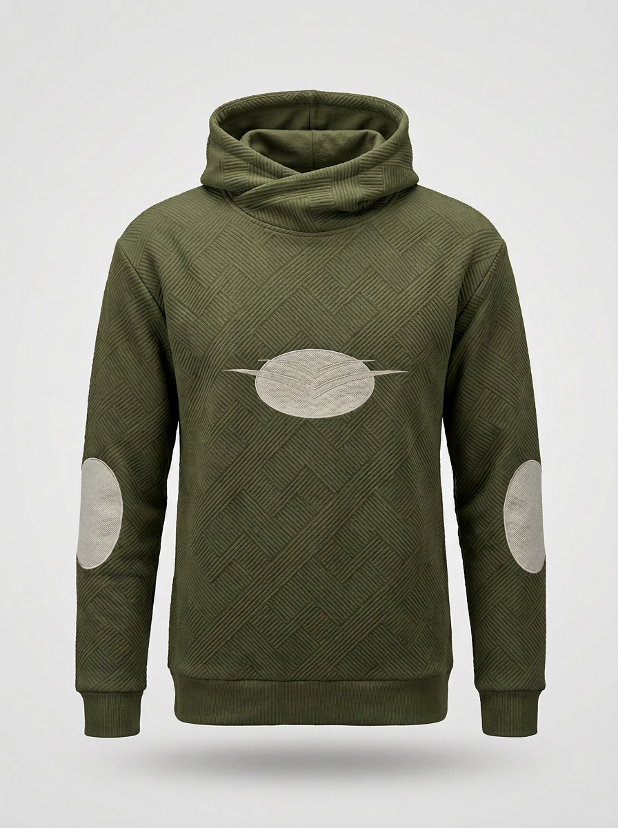 Olive Herringbone Jogging Suit